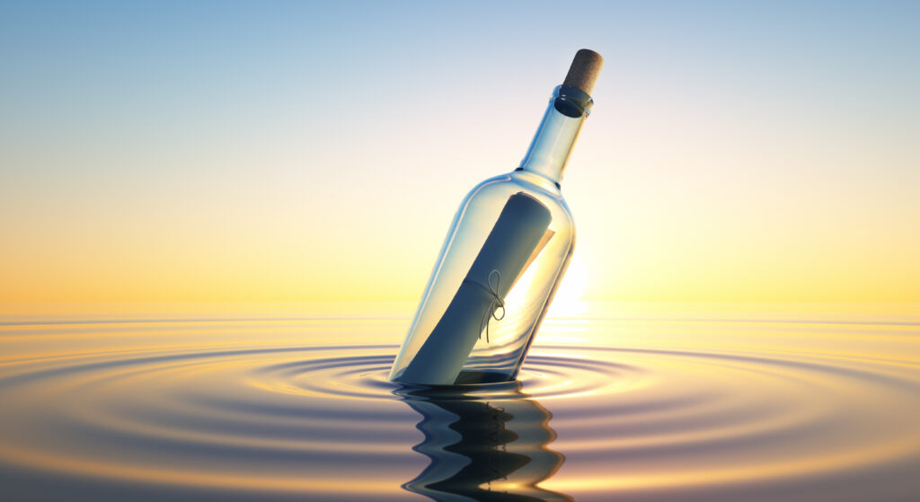 Der Weg Flaschenpost